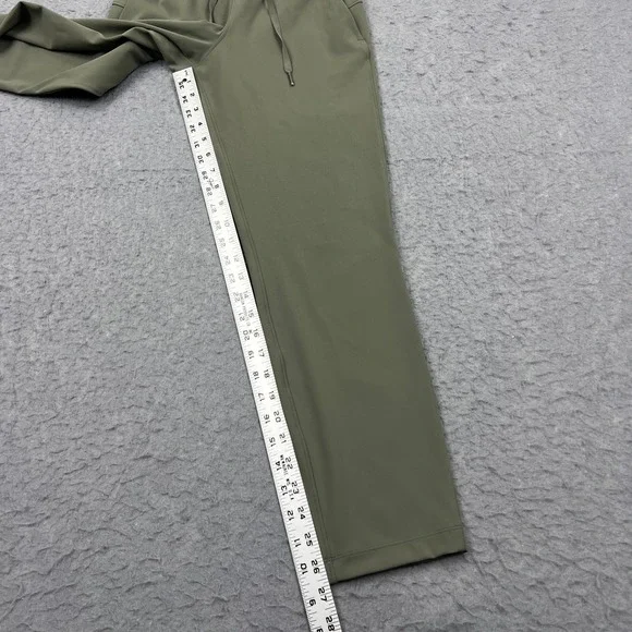 Lululemon On The Fly Pant 27" Women's 2 Green Stretch Drawcord Activewear W5BPNS - Picture 7 of 13